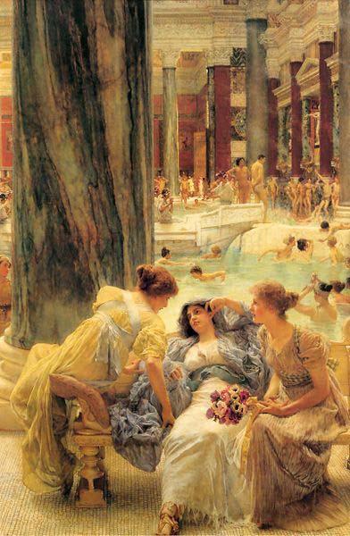 Sir Lawrence Alma-Tadema,OM.RA,RWS The Baths at Caracalla France oil painting art